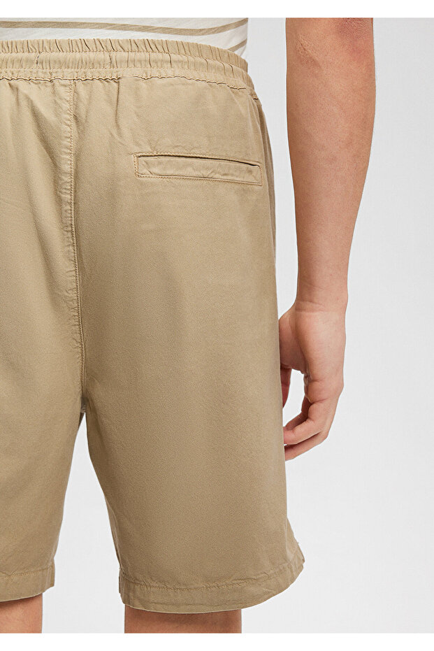TENCEL TM Lyocell Kahverengi Şort 0410010-70203 - 6