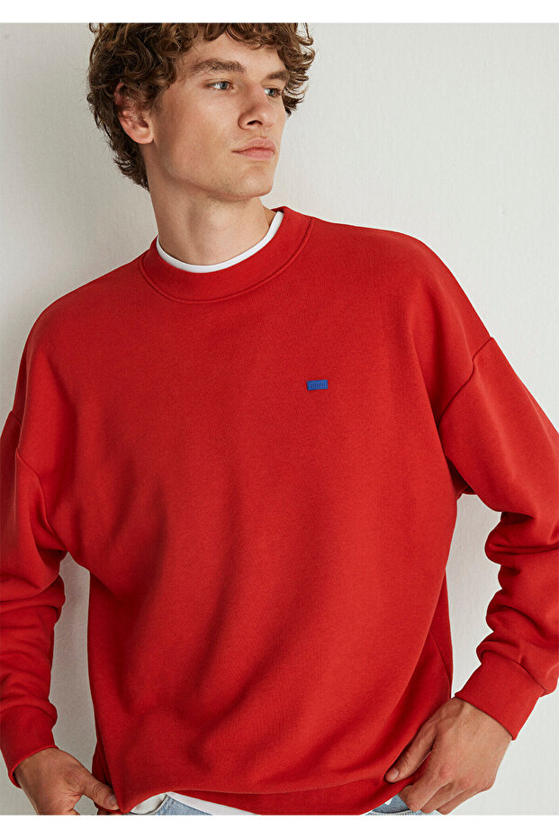 Φούτερ Red Crew Neck - Basic Model 0S10084-86417 - 1