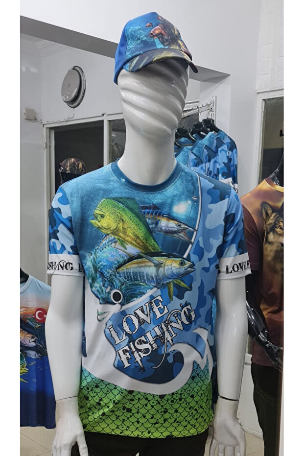 Fish Pattern T-Shirt - 1