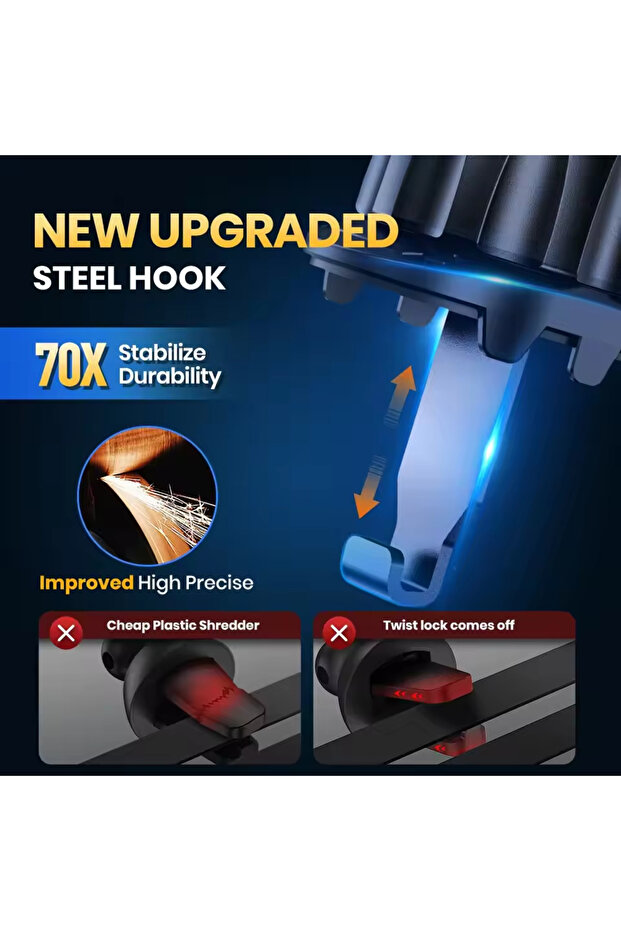 For Air Vent TOPK Car Air Vent Phone Holder for 4"-7" Phones – Hands-Free, Easy Clamp, All Colors - 3