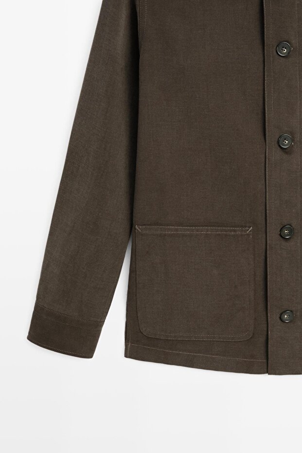 Fitilli cepli gömlek ceket - 5