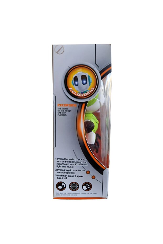 Minik Robot Ses Tekrar Edebilen Die-cast Oyuncak - Yeşil - 7