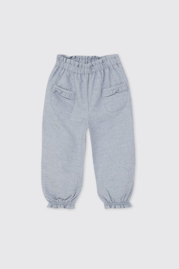 Patachou Newborn Ruched Detail Blue Pants