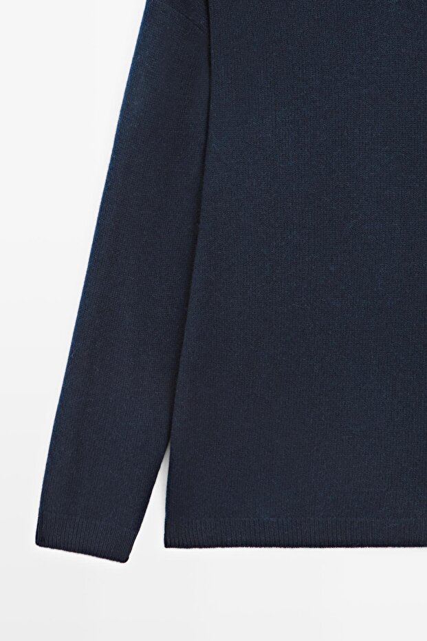 V yaka oversize triko kazak - 6