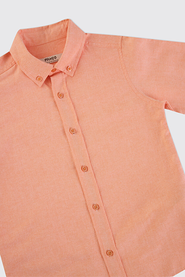 Erkek Çocuk Basic Somon Oxford Gömlek - 4