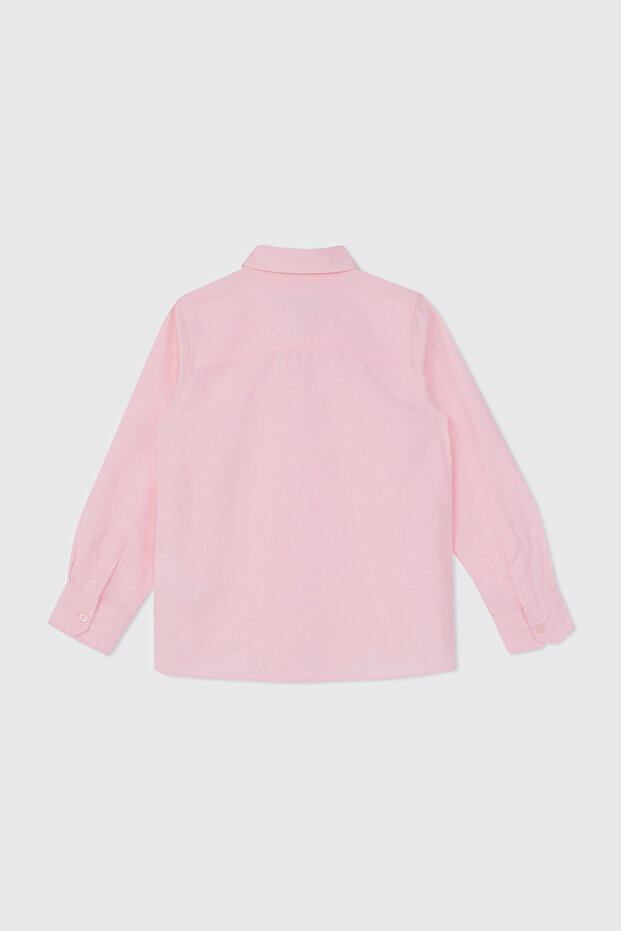 Erkek Çocuk Basic Pembe Oxford Gömlek - 3