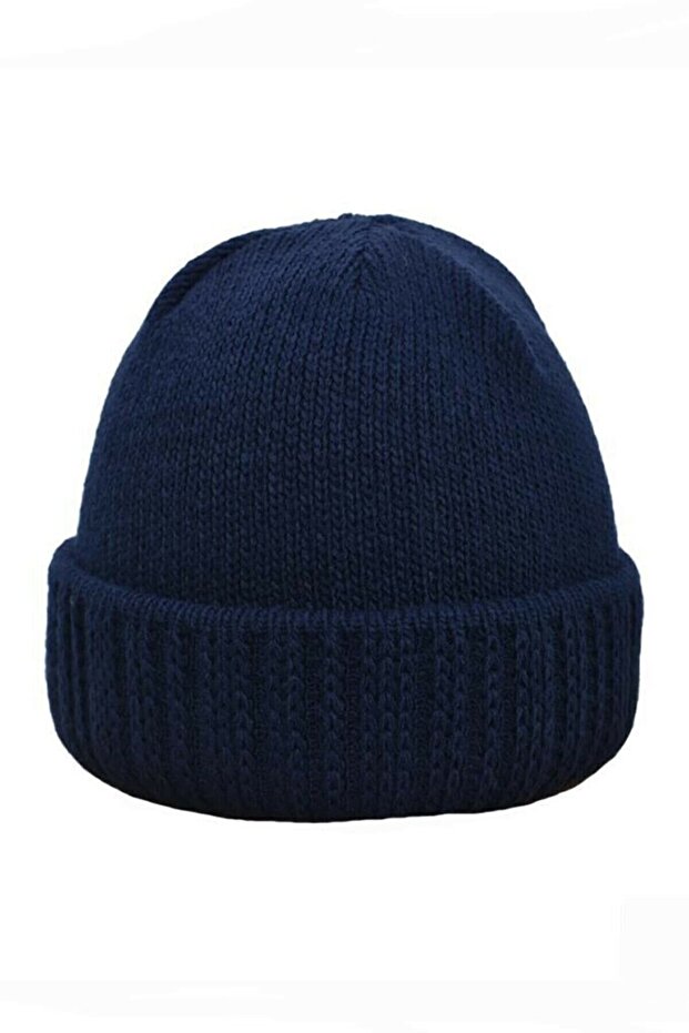 Thick Siberian Beret Fisherman's Beret - Navy Blue