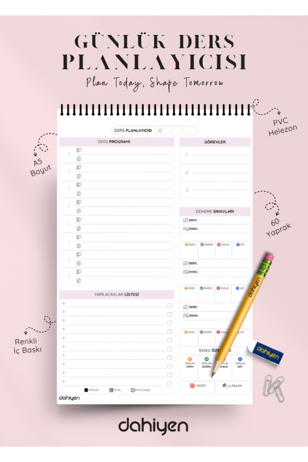 Daily Lesson Planner| A5 Size