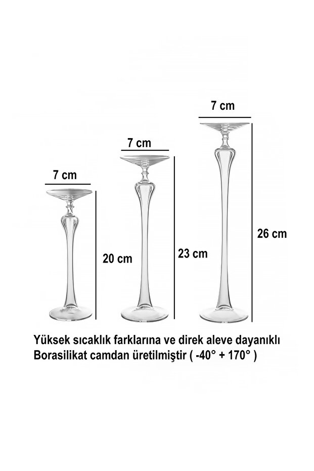 CAM ÜÇLÜ ŞAMDAN - ROMANTİK MODEL - 3