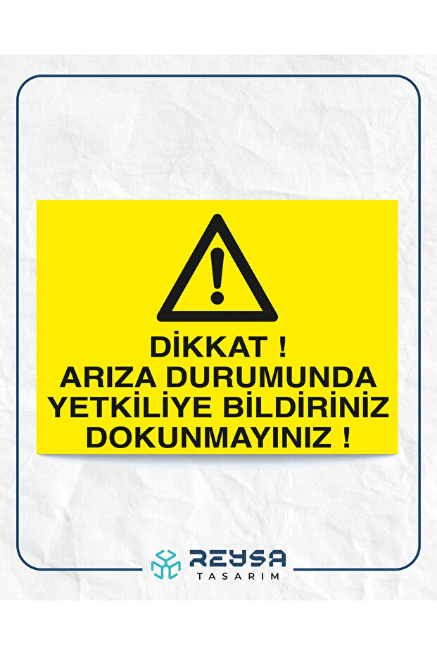 Attention: if There Is a Fault, Please Inform the Authorized Person. Do Not Touch. 21X35 Adhesive Sticker on the Back.