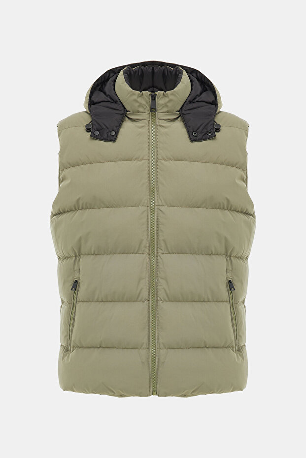 BEJ FERMUARLI YELEK - 1