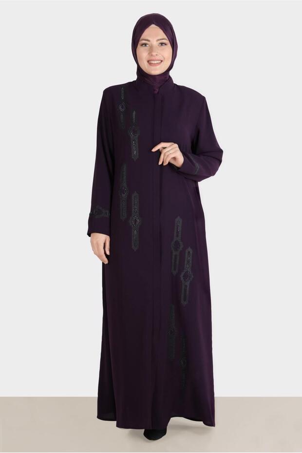 Judge Collar Stone-Embellished Coat 10543