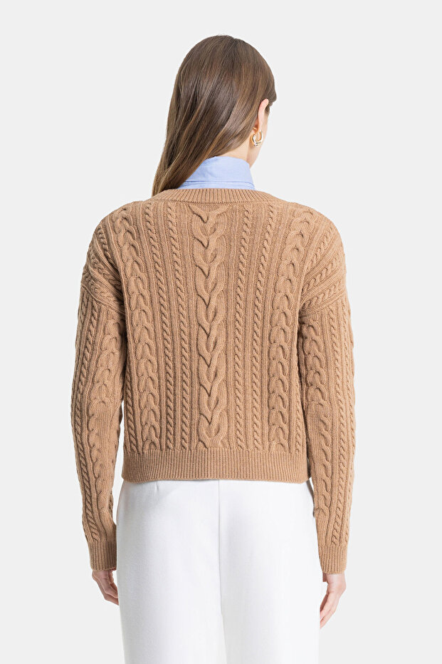 CAMEL ÖRGÜ DESEN TRİKO - 6