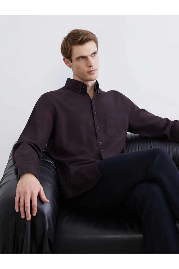 Regular Fit Long Sleeve Men's Lumberjack Shirt