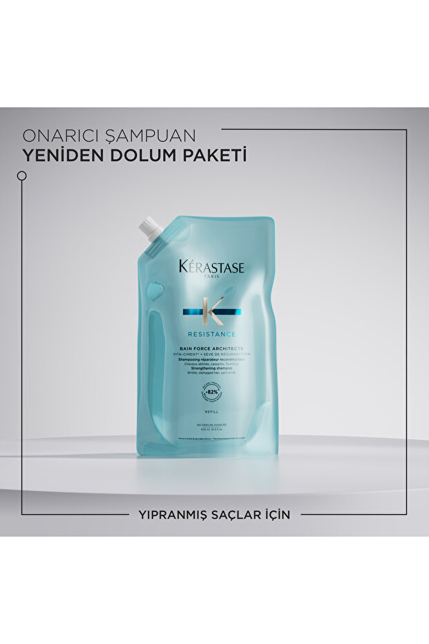 Resistance Bain Force Architecte Zayıf Ve Yıpranmış Saçlar Için Onarıcı Şampuan 500 ml - 8