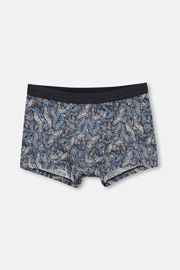 بوكسر قطن منقوش باللون الأسود - 1