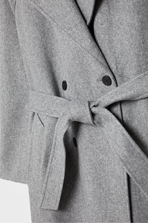 معطف ترنش ناعم الملمس - 7