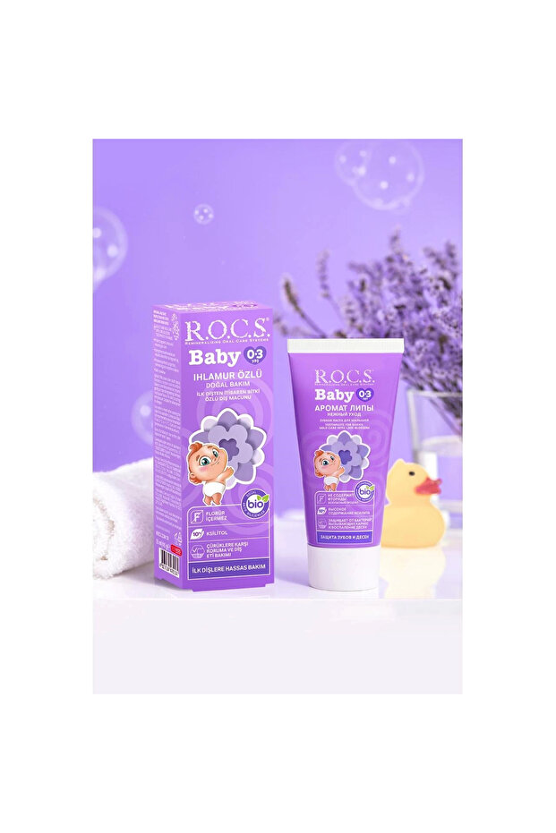 Rocs baby 0-3 years old swallowable toothpaste with linden extract 35 ml - 5