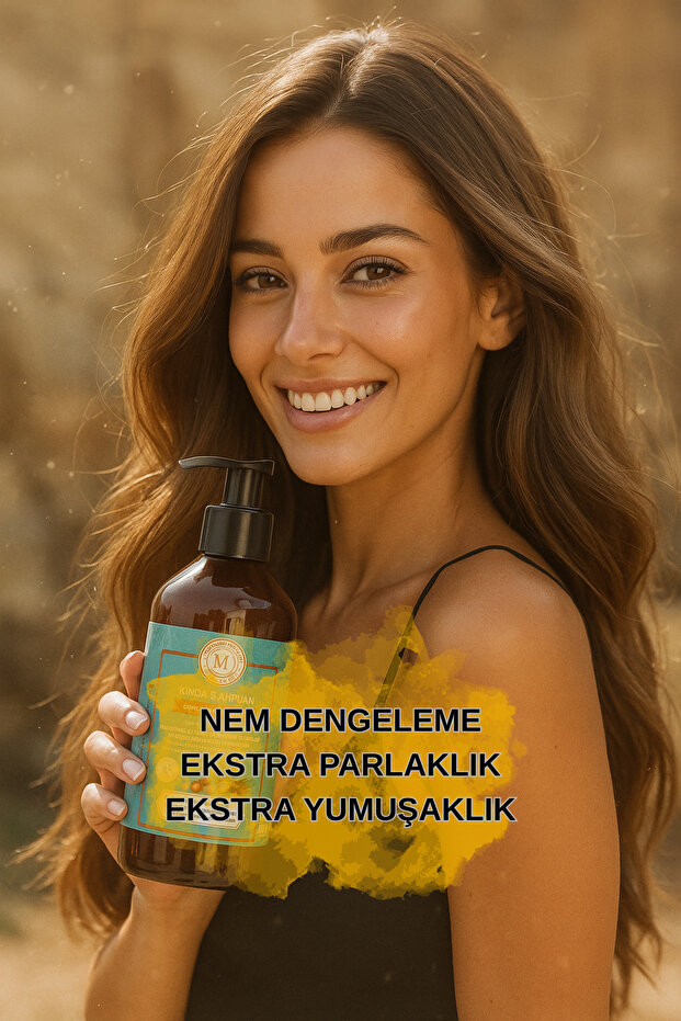 Kuru ve Mat Saçlar Için Yoğun Nem Onarıcı Kinoa 1000 Ml Şampuan Extra Parlak ve Yumuşak Saçlar - 4