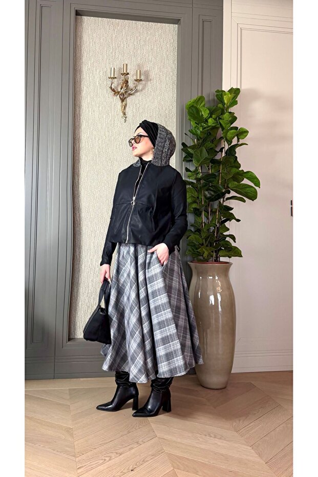 SUNİ DERİ CEKET KAPŞONLU - 3