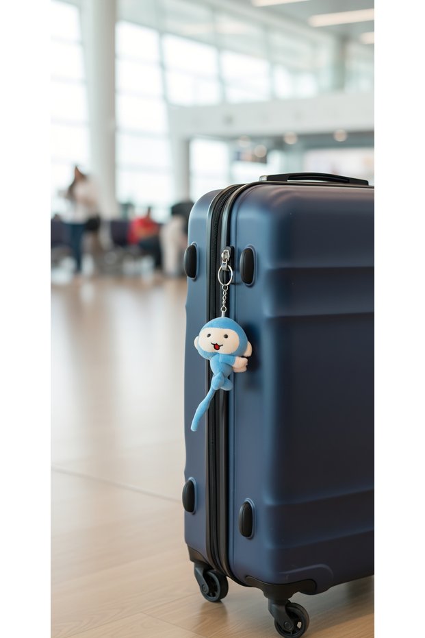 Plush Monkey Keychain – Cute Long-Tailed Bag Ornament 9 cm