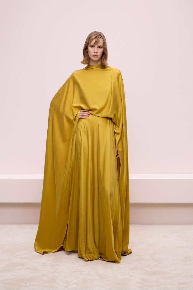 Pelerin Görünümlü Elbise - 2