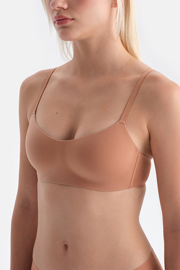 Brown Brown Nitsa Seamless Bra Without Underwire - 5