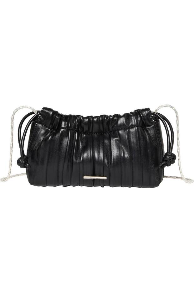 Plisse Mini Drawstring Bag - 1