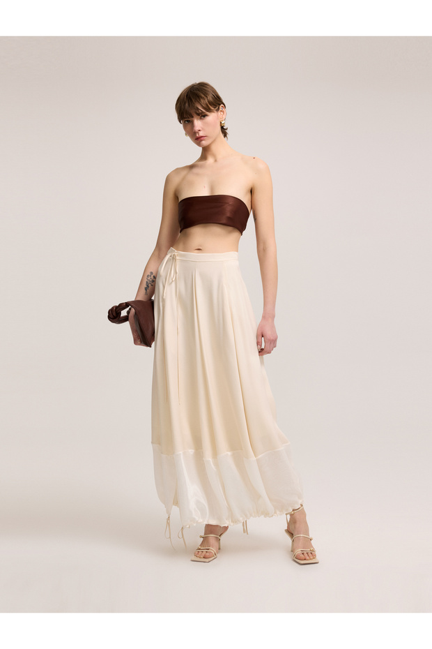 Büzgü Detaylı Etek - 1