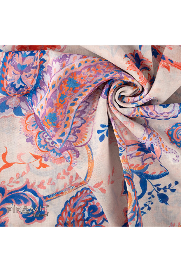 Natural Patterned Scarf - 2