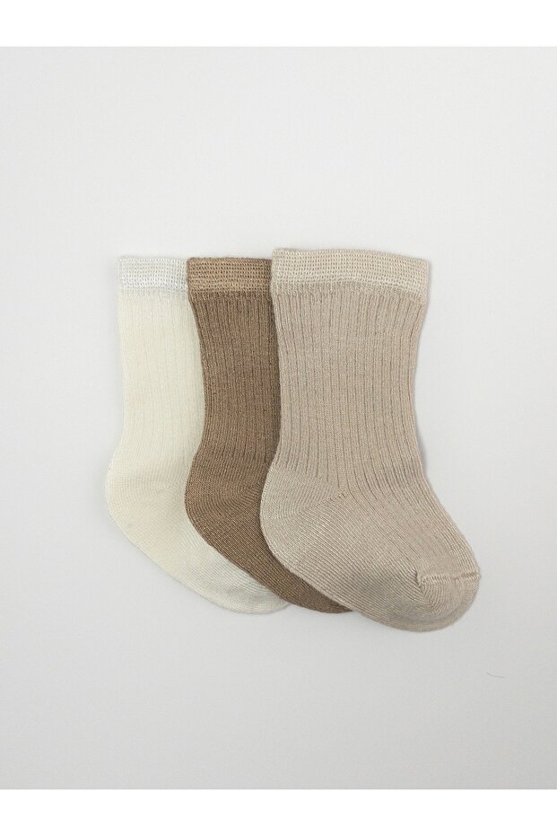 3 Çift Bebek Çorap Dikişsiz - Bambu Çorap - 2