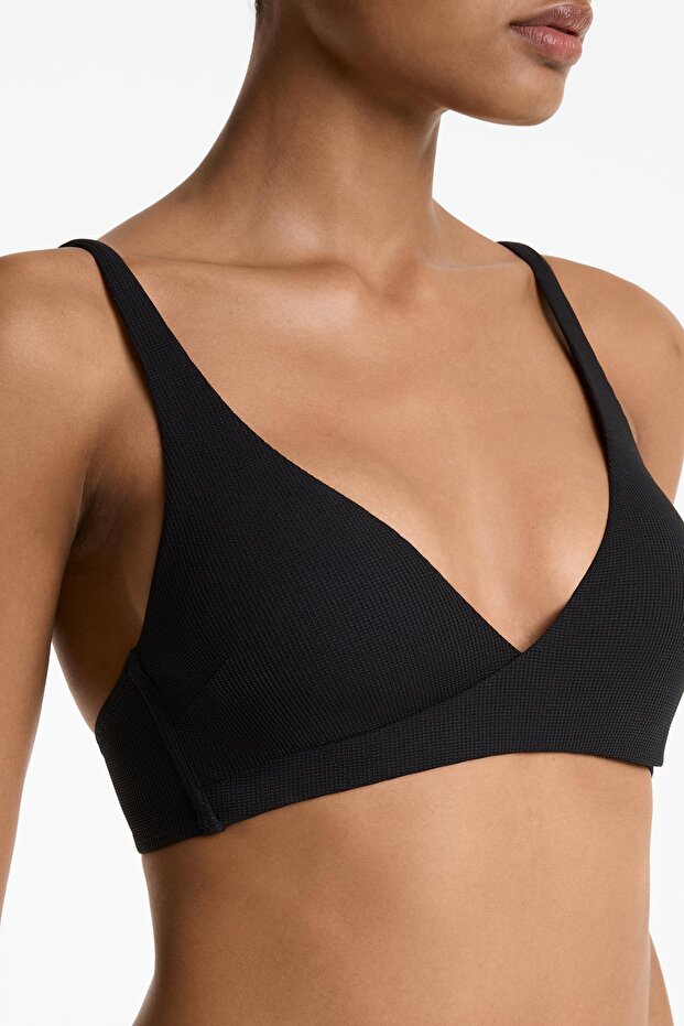 Çapraz pike halter bikini üstü - 6