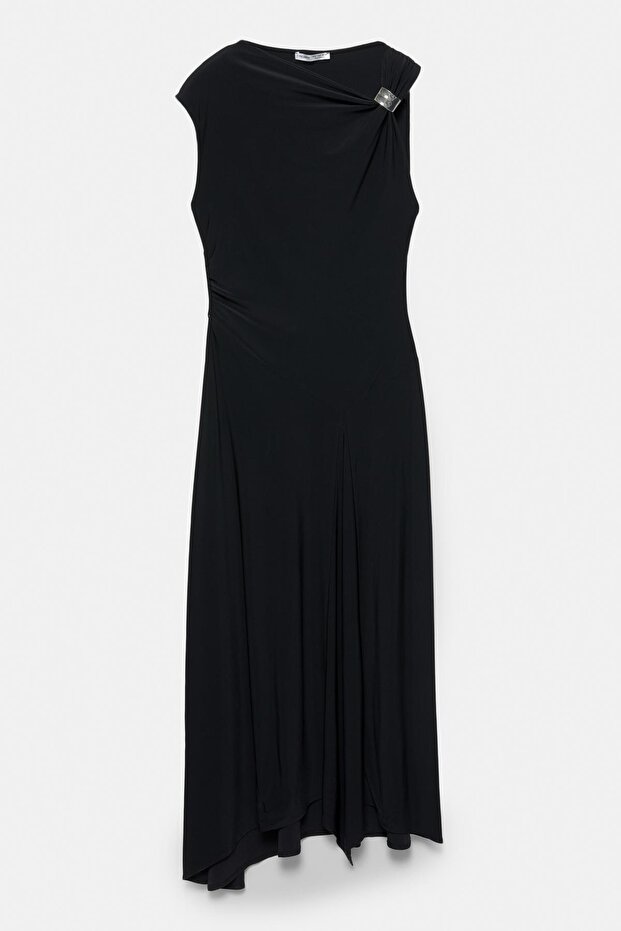 Midi tokalı elbise - 8