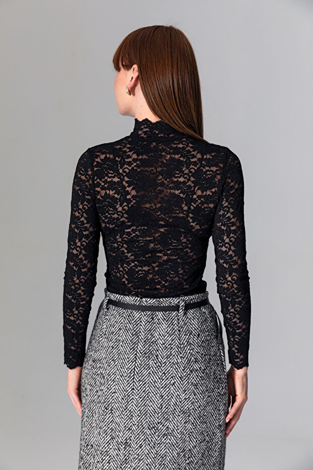 Gri Kırçıllı Kalem Etek - 7