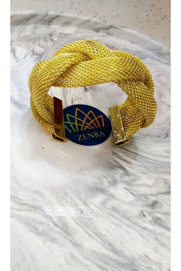 Hasır Örme Bileklik 14K Altın kaplama - 1