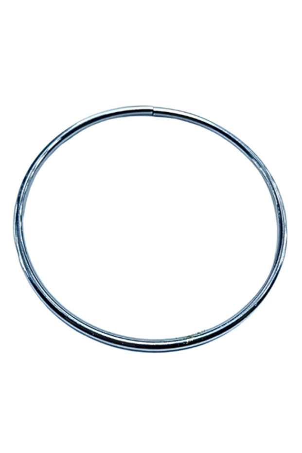 خاتم دائري فضي معدني 35 سم - 1