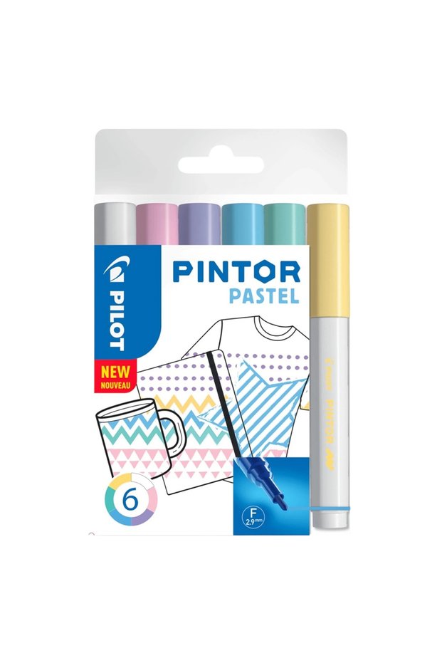 Pintor (F) Round Tip 6 Colors Pastel Colors Set