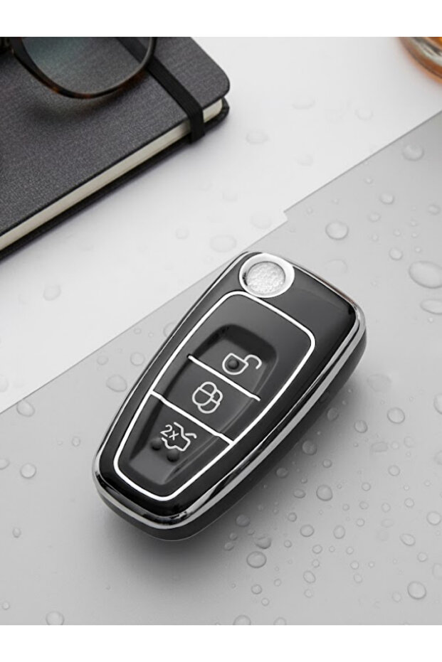 Ford Focus Fiesta Mondeo Kuga Transit Connect Custom Galaxy 3 Button Nano Key Case Cover with Switch