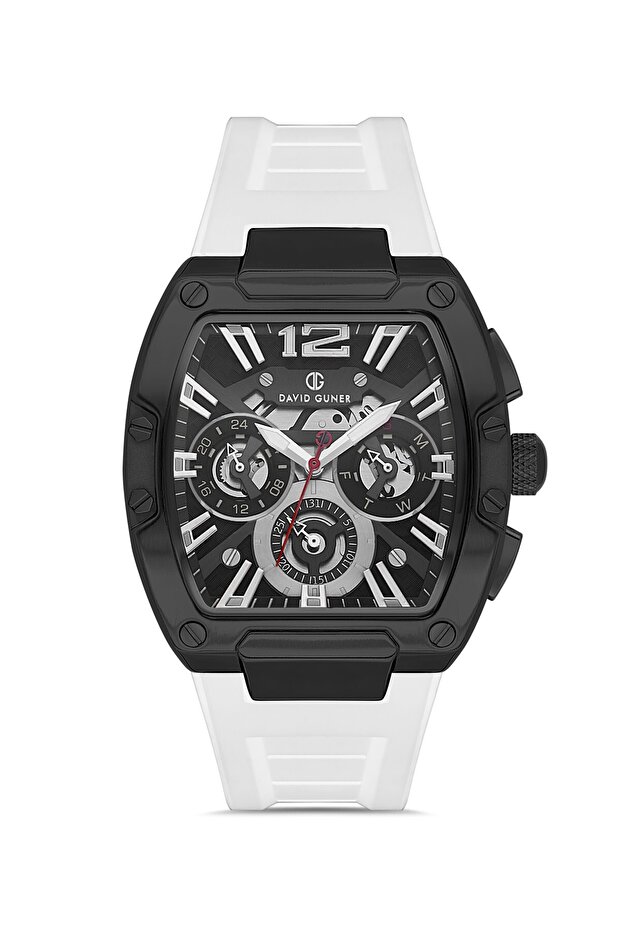 Beyaz Silikon Kordon Erkek Kol Saati LDG-8839GD-J2J - 1