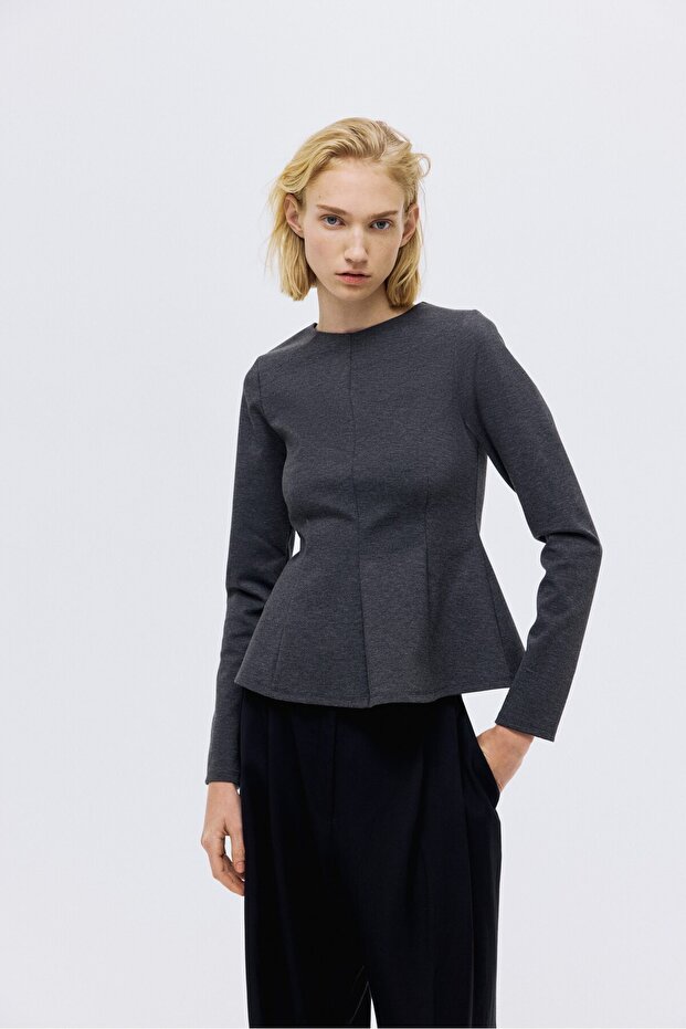 Peplumlu Jarse Üst - 2