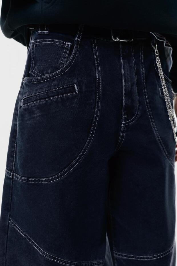 Geniş paça kesimli pantolon - 5