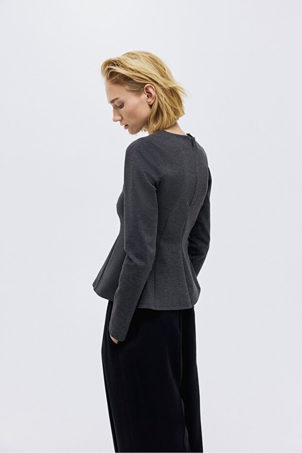 Peplumlu Jarse Üst - 4