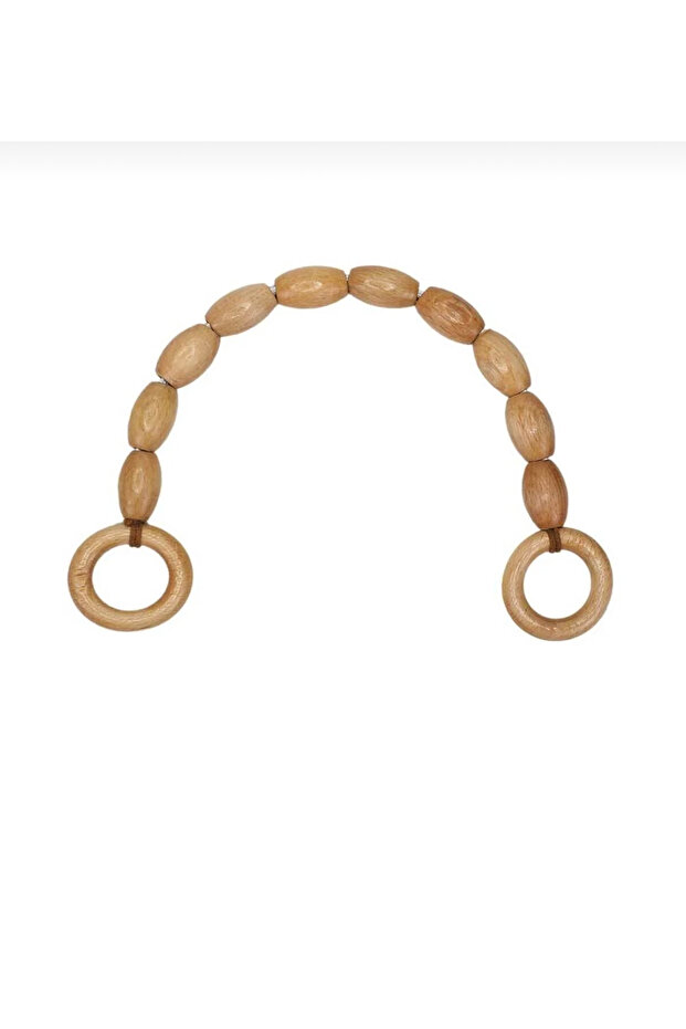 Wooden Barrel Beaded Bag Handle (1 Piece)