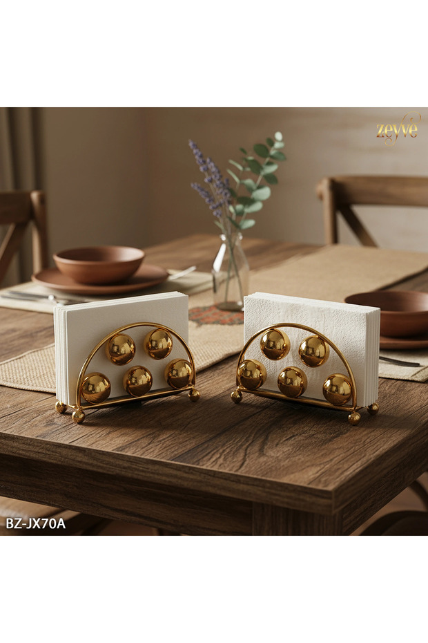 Bead Model Metal 2-Piece Napkin Holder 13X9X7Cm