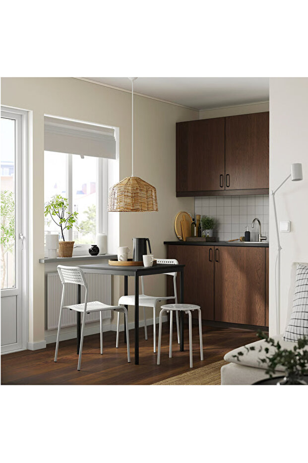 طقم 4 كراسي متعددة الاستخدام باللون الأبيض، 77×45×39 سم، بدون طاولة
