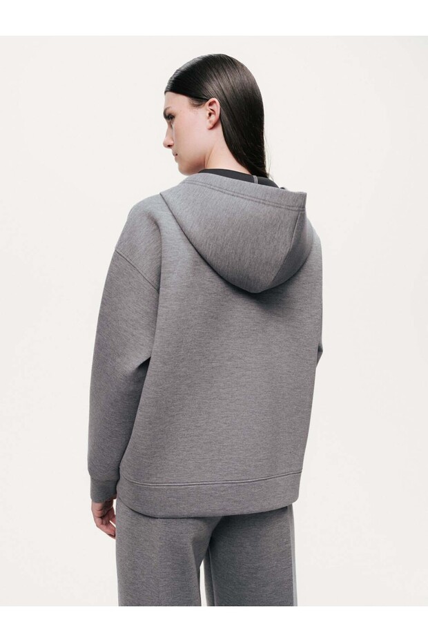 Kapüşonlu Logolu Sweatshirt - 4