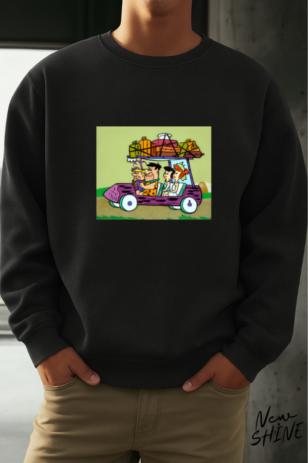 Çakmaktaş Family Printed Crew Neck Sweatshirt