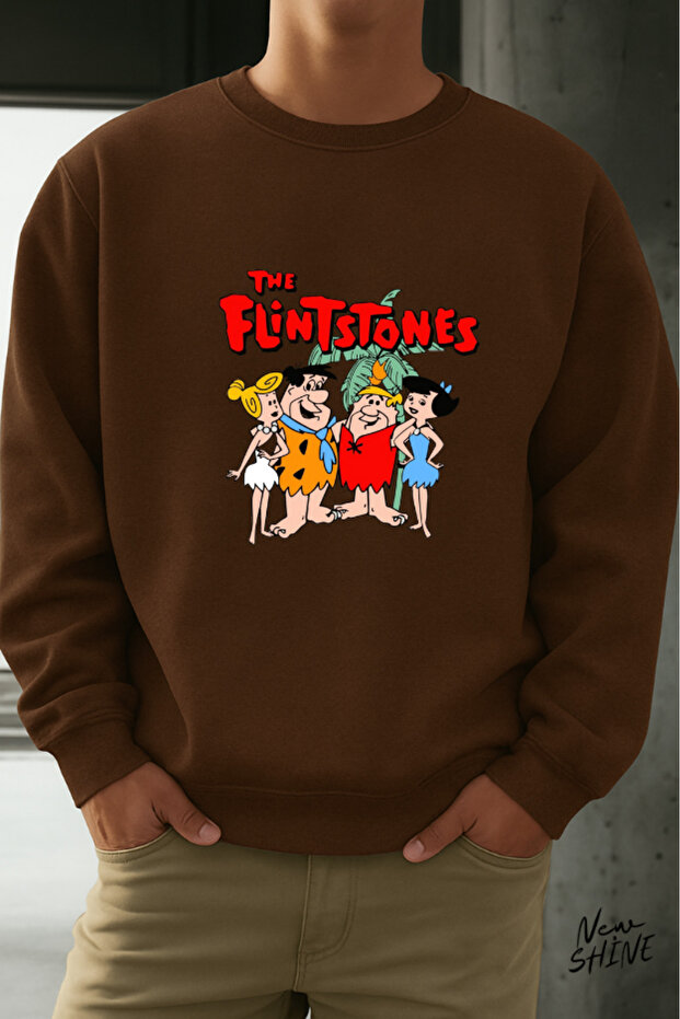 Çakmaktaş Family Printed Crew Neck Sweatshirt