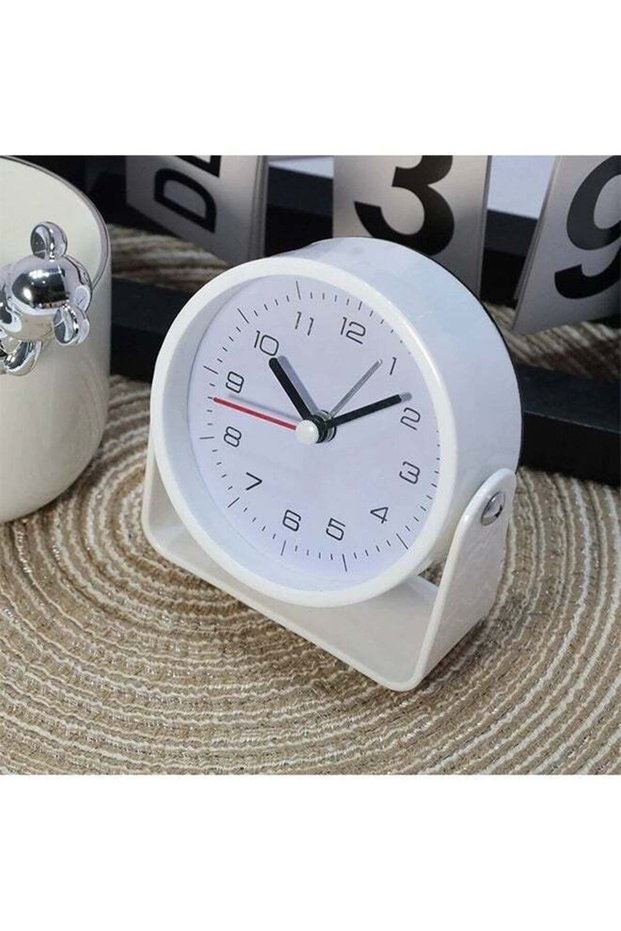 3.5 Inch (Approx. 8.9 cm) Small Analog Alarm Clock, Battery Powered Desktop Clock, Cute Desktop Clo
