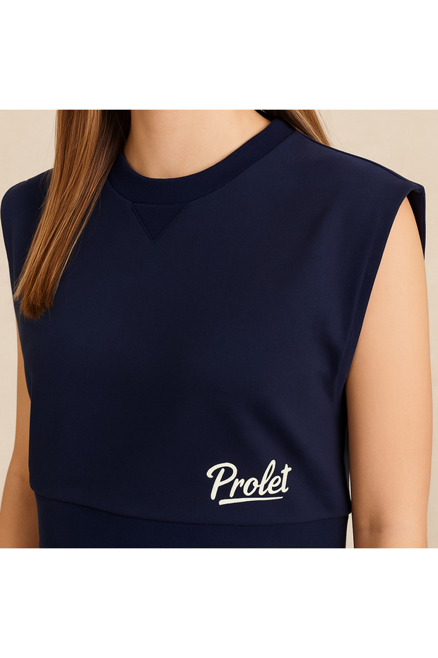 Kadın Basic Kolsuz Sweatshirt - 3